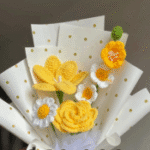 Ramo flores amarillas crochet