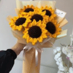 Ramo individual girasoles crochet