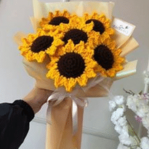 Ramo individual girasoles crochet