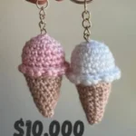 Llavero heladito crochet