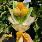 Ramo de tulipanes amarillos crochet