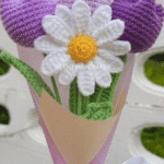 Ramo margarita y tulipanes crochet
